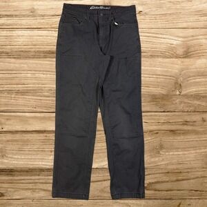 Eddie Bauer Mountain Ops Mens 30x32 Double Knee Work Pants Gray Utility Canvas